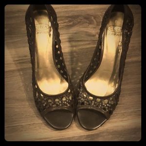 Brown Chunky Heels by Joan & David